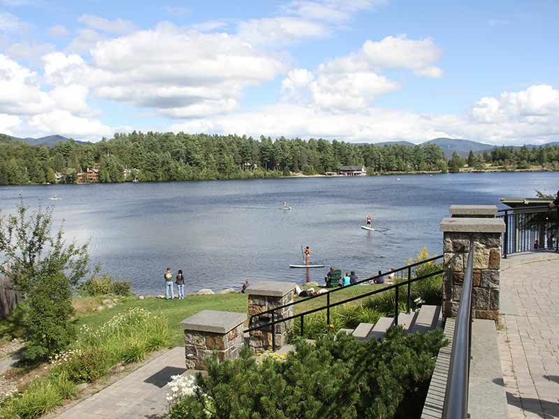 People enjoying Lake Placid