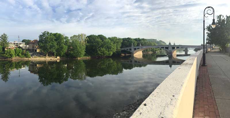 View of the Chenango River in Binghamton NY