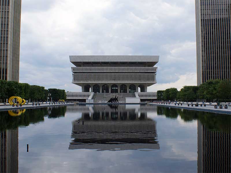 New York State Museum exterior as seen from Empire State Plaza