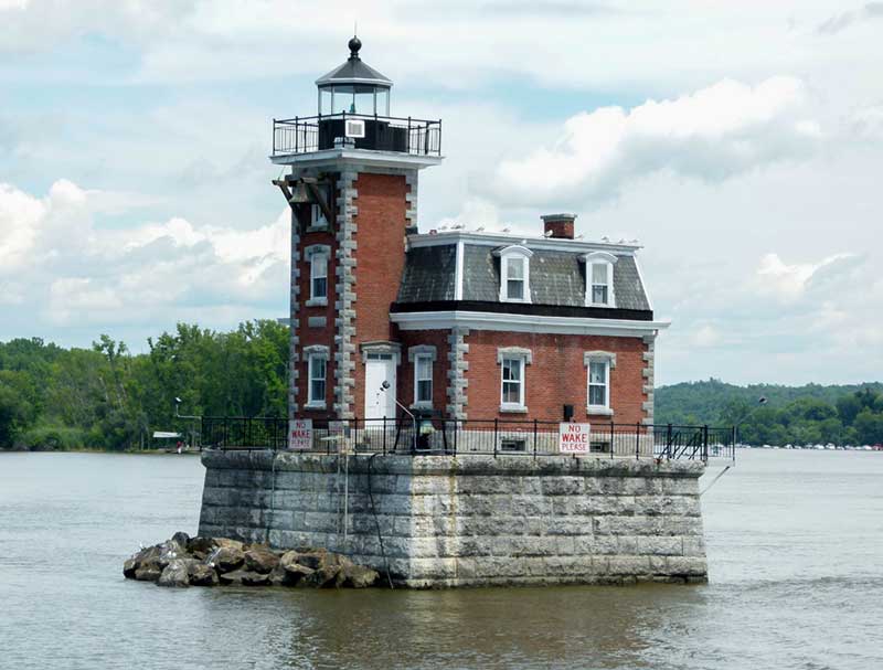 The Hudson-Athens Lighthouse located on the Hudson River