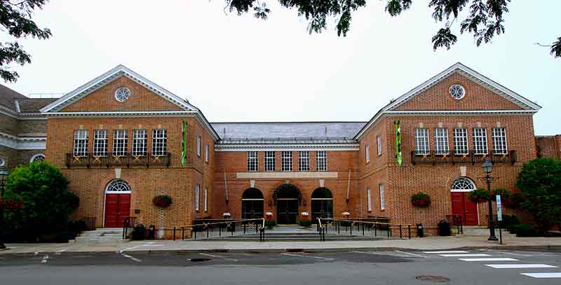 Front of the Baseball Hall of Fame in Cooperstown