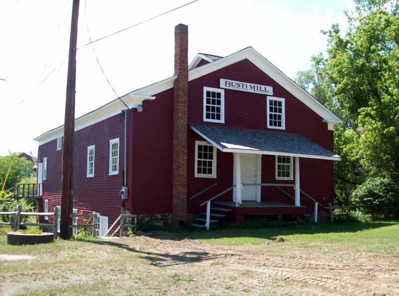 Exterior of the Busti Grist Mill building, now home to the Busti Historical Society Museum