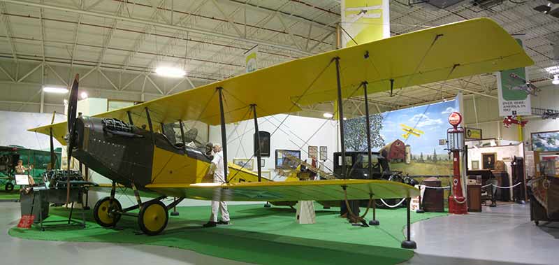 The Jenny airplane model at the Glen H. Curtiss Museum