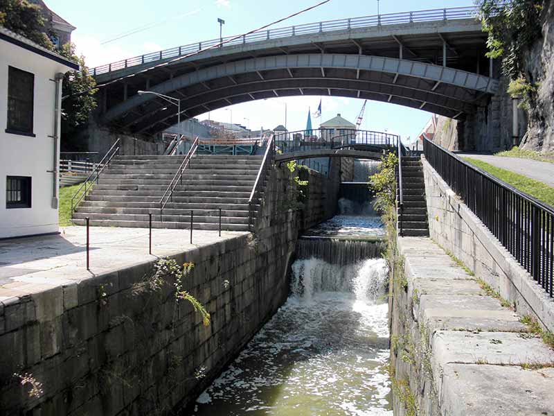 Flight of Five Locks in Lockport NY