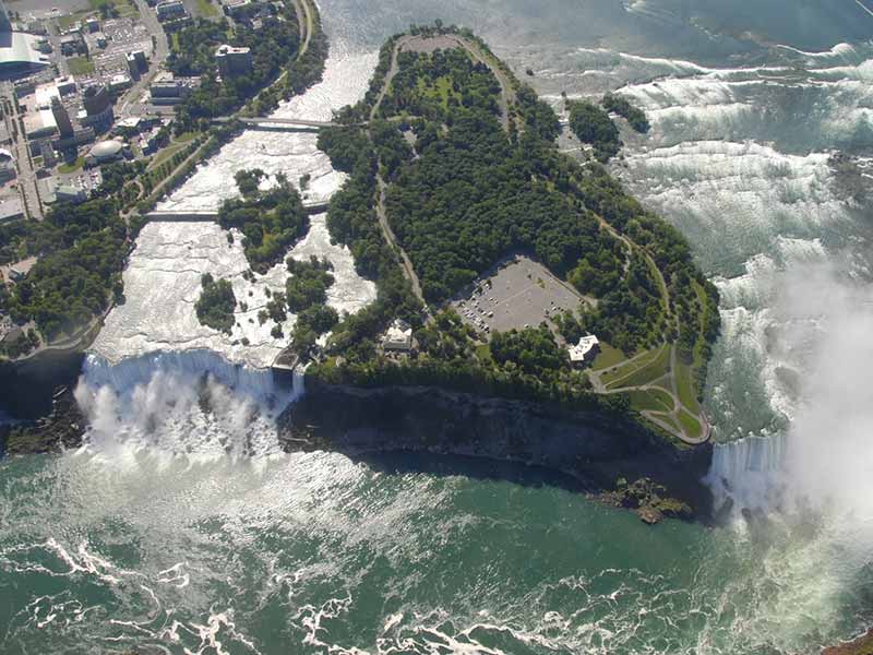 Niagara Falls State Park as seen from above