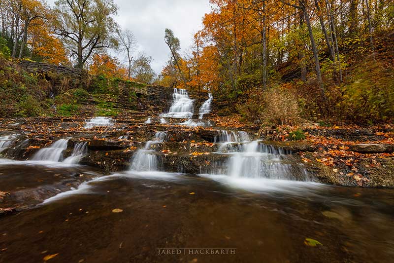The waterfalls at Burrville Cider Mill