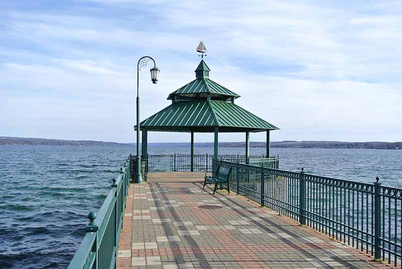 View of Owasco Lake from pier