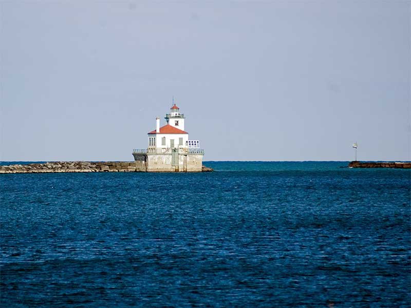 Oswego Light House on Lake Ontario in NY